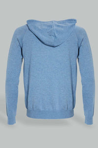 Redtag-Blue-Cashmire-Like-Hoody-Sweater-Cardigans-Men's-