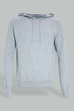 Load image into Gallery viewer, Redtag-Mid-Grey-Cashmire-Like-Hoody-Sweater-Cardigans-Men&#39;s-
