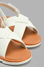 Load image into Gallery viewer, Redtag-White-Criss-Cross-Comfort-Sandal-Sandals-Boys-3 to 5 Years
