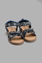 Load image into Gallery viewer, Redtag-Navy-Printed-Sporty-Sandal-Sandals-Boys-3 to 5 Years
