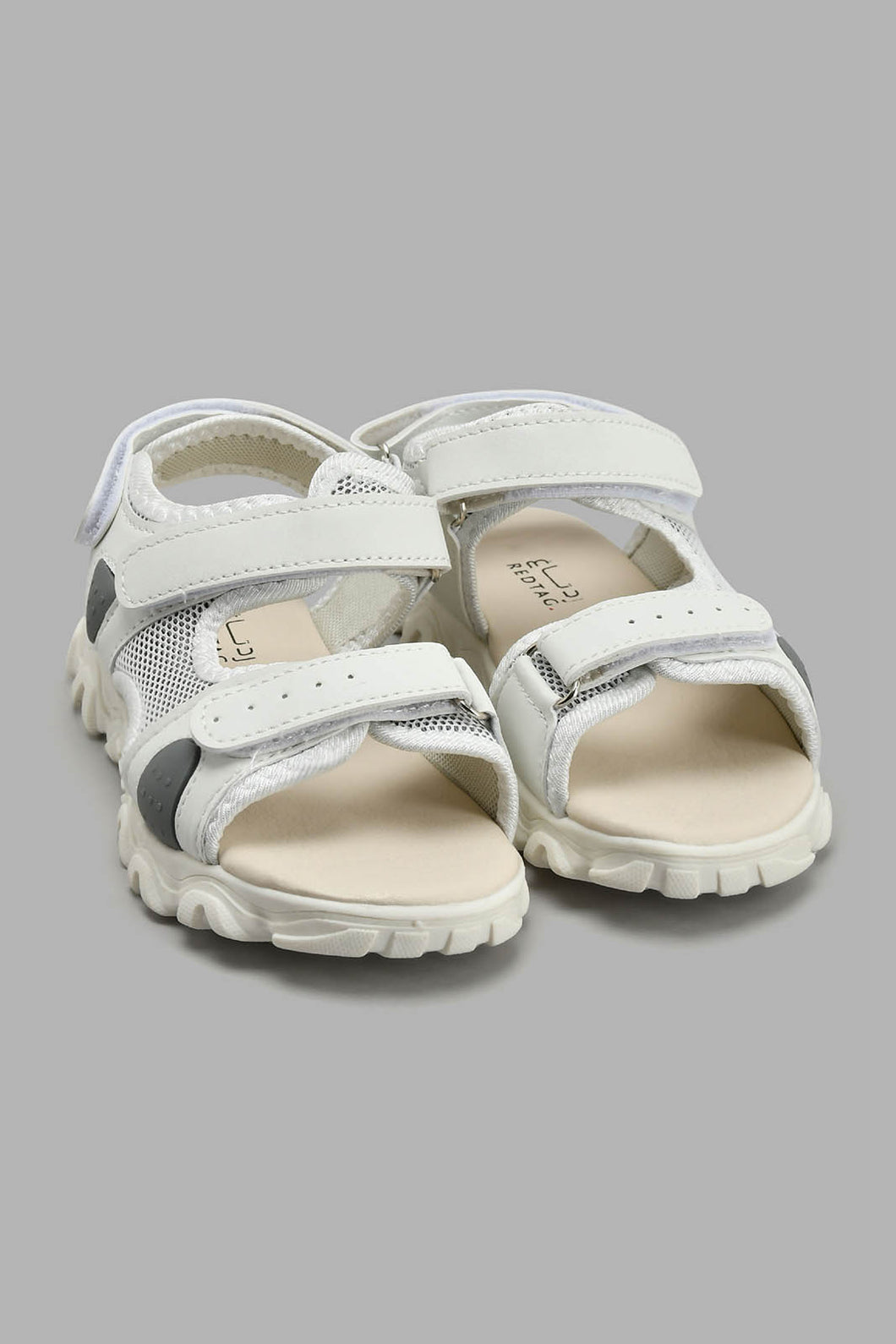 Redtag-White-Colour-Block-Tresker-Sandal-Casual-Sandals-Boys-3 to 5 Years