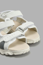 Load image into Gallery viewer, Redtag-White-Colour-Block-Tresker-Sandal-Casual-Sandals-Boys-3 to 5 Years
