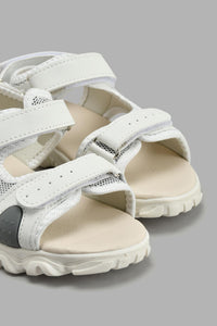 Redtag-White-Colour-Block-Tresker-Sandal-Casual-Sandals-Boys-3 to 5 Years