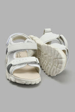 Load image into Gallery viewer, Redtag-White-Colour-Block-Tresker-Sandal-Casual-Sandals-Boys-3 to 5 Years
