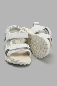 Redtag-White-Colour-Block-Tresker-Sandal-Casual-Sandals-Boys-3 to 5 Years