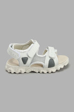 Load image into Gallery viewer, Redtag-White-Colour-Block-Tresker-Sandal-Casual-Sandals-Boys-3 to 5 Years
