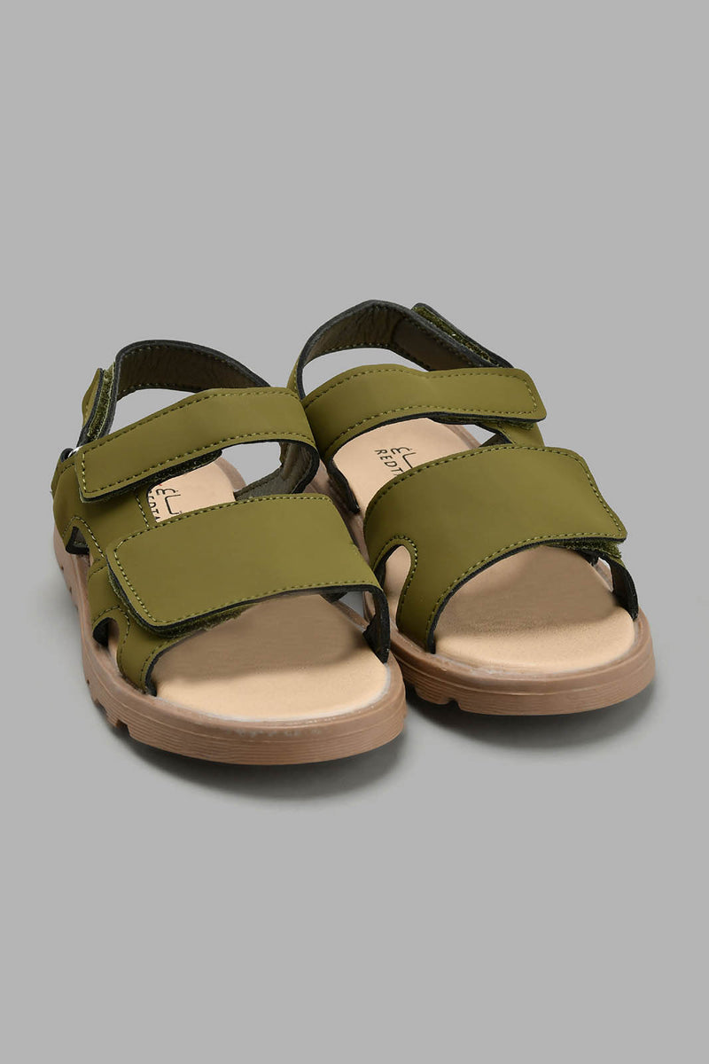 Redtag-Green-Cork-Sandal-Cork-Boys-3 to 5 Years