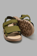 Load image into Gallery viewer, Redtag-Green-Cork-Sandal-Cork-Boys-3 to 5 Years
