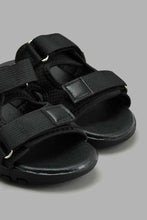 Load image into Gallery viewer, Redtag-Black-Sporty-Slide-Sandal-Sandals-Senior-Boys-5 to 14 Years
