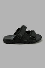 Load image into Gallery viewer, Redtag-Black-Sporty-Slide-Sandal-Sandals-Senior-Boys-5 to 14 Years
