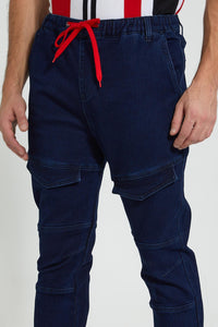 Redtag-Indigo-Pull-On-Knit-Denim-Jean-Jeans-Slim-Fit-Men's-
