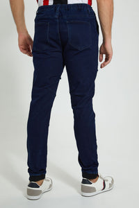 Redtag-Indigo-Pull-On-Knit-Denim-Jean-Jeans-Slim-Fit-Men's-