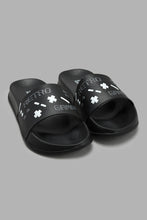 تنزيل الصورة على معرض الصور، Redtag-Black-Gamer-Print-Slide-Sliders-Senior-Boys-5 to 14 Years
