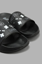 تنزيل الصورة على معرض الصور، Redtag-Black-Gamer-Print-Slide-Sliders-Senior-Boys-5 to 14 Years
