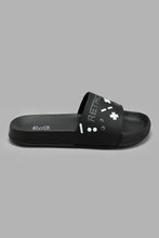 تنزيل الصورة على معرض الصور، Redtag-Black-Gamer-Print-Slide-Sliders-Senior-Boys-5 to 14 Years
