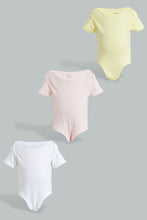 Load image into Gallery viewer, Redtag-Pink-And-White-Combo-3-Pack-Body-Suit-Colour:Pink,-Filter:Baby-(0-to-12-Mths),-NBG-Bodysuits,-New-In,-New-In-NBG,-Non-Sale,-PPE,-S22A,-Section:Kidswear-Baby-0 to 12 Months
