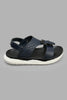 Redtag-Navy-Traditional-Slide-Sandal-With-Backstrap-Sandals-Boys-3 to 5 Years