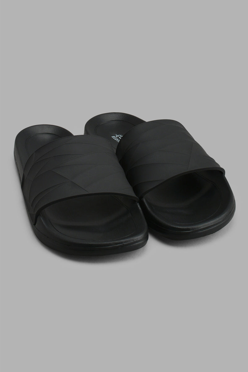 Redtag-Black-Geometric-Slide-Sliders-Men's-