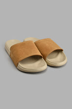 Load image into Gallery viewer, Redtag-Beige-Slide-With-Brown-Strap-Colour:Beige,-Filter:Men&#39;s-Footwear,-Men-Flip-Flops,-New-In,-New-In-Men-FOO,-Non-Sale,-S22A,-Section:Men-Men&#39;s-
