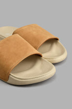 Load image into Gallery viewer, Redtag-Beige-Slide-With-Brown-Strap-Colour:Beige,-Filter:Men&#39;s-Footwear,-Men-Flip-Flops,-New-In,-New-In-Men-FOO,-Non-Sale,-S22A,-Section:Men-Men&#39;s-
