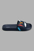 Redtag-Navy-Splash-Print-Slide-Colour:Navy,-Filter:Men's-Footwear,-Men-Flip-Flops,-New-In,-New-In-Men-FOO,-Non-Sale,-S22A,-Section:Men-Men's-