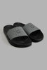 Redtag-Black-Slogan-Embossed-Slide-Colour:Black,-Filter:Men's-Footwear,-Men-Flip-Flops,-New-In,-New-In-Men-FOO,-Non-Sale,-S22A,-Section:Men-Men's-