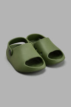 Load image into Gallery viewer, Redtag-Olive-Moulded-Slide-With-Backstrap-Boys-Flip-Flops,-Colour:Dark-Green,-Filter:Boys-Footwear-(3-to-5-Yrs),-New-In,-New-In-BOY-FOO,-Non-Sale,-S22A,-Section:Kidswear-Boys-3 to 5 Years
