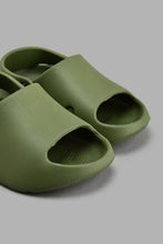 Load image into Gallery viewer, Redtag-Olive-Moulded-Slide-With-Backstrap-Boys-Flip-Flops,-Colour:Dark-Green,-Filter:Boys-Footwear-(3-to-5-Yrs),-New-In,-New-In-BOY-FOO,-Non-Sale,-S22A,-Section:Kidswear-Boys-3 to 5 Years
