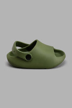 Load image into Gallery viewer, Redtag-Olive-Moulded-Slide-With-Backstrap-Boys-Flip-Flops,-Colour:Dark-Green,-Filter:Boys-Footwear-(3-to-5-Yrs),-New-In,-New-In-BOY-FOO,-Non-Sale,-S22A,-Section:Kidswear-Boys-3 to 5 Years
