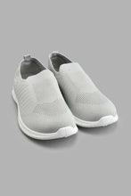 Load image into Gallery viewer, Redtag-Grey-Knit-Slip-On-Colour:Grey,-Filter:Men&#39;s-Footwear,-Men-Trainers,-New-In,-New-In-Men-FOO,-Non-Sale,-S22A,-Section:Men-Men&#39;s-
