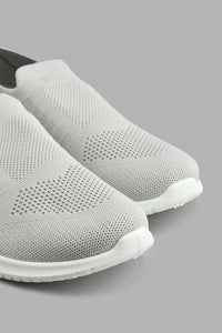 Redtag-Grey-Knit-Slip-On-Colour:Grey,-Filter:Men's-Footwear,-Men-Trainers,-New-In,-New-In-Men-FOO,-Non-Sale,-S22A,-Section:Men-Men's-