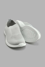 Load image into Gallery viewer, Redtag-Grey-Knit-Slip-On-Colour:Grey,-Filter:Men&#39;s-Footwear,-Men-Trainers,-New-In,-New-In-Men-FOO,-Non-Sale,-S22A,-Section:Men-Men&#39;s-
