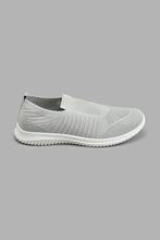 Load image into Gallery viewer, Redtag-Grey-Knit-Slip-On-Colour:Grey,-Filter:Men&#39;s-Footwear,-Men-Trainers,-New-In,-New-In-Men-FOO,-Non-Sale,-S22A,-Section:Men-Men&#39;s-
