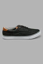 Load image into Gallery viewer, Redtag-Grey-Canvas-Plimsoll-Derby-Men&#39;s-
