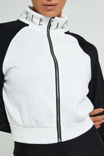 تنزيل الصورة على معرض الصور، Redtag-White-Zip-Front-SweaT-Shirt-With-Placement-Print-Active-Sweatshirts-Women&#39;s-0
