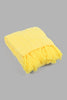 Redtag-Yellow-Textured-Woven-Throw-With-Fringles-Throws-Home-Bedroom-