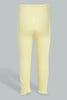 Redtag-Yellow-Solid-Ribbed-Legging-Leggings-Infant-Girls-3 to 24 Months