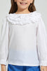 Redtag-White-Frilled-Neck-Blouse-Colour:White,-Filter:Girls-(2-to-8-Yrs),-Girls-Blouses,-New-In,-New-In-GIR,-Non-Sale,-S22B,-Section:Kidswear-Girls-2 to 8 Years