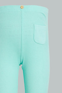 Redtag-Mint-Solid-Ribbed-Legging-Leggings-Infant-Girls-3 to 24 Months