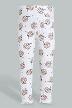 Load image into Gallery viewer, Redtag-White-Solid-Ribbed-Legging-Leggings-Infant-Girls-3 to 24 Months
