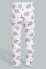 Redtag-White-Solid-Ribbed-Legging-Leggings-Infant-Girls-3 to 24 Months