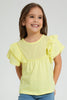 Redtag-Yellow-Sleeve-Blouse-Colour:Yellow,-Filter:Girls-(2-to-8-Yrs),-Girls-Blouses,-New-In,-New-In-GIR,-Non-Sale,-S22B,-Section:Kidswear-Girls-2 to 8 Years