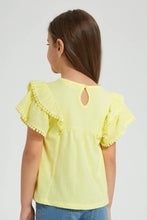 Load image into Gallery viewer, Redtag-Yellow-Sleeve-Blouse-Colour:Yellow,-Filter:Girls-(2-to-8-Yrs),-Girls-Blouses,-New-In,-New-In-GIR,-Non-Sale,-S22B,-Section:Kidswear-Girls-2 to 8 Years
