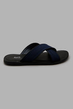 Load image into Gallery viewer, Redtag-Navy-Criss-Cross-Strap-Sandal-Sandals-Men&#39;s-
