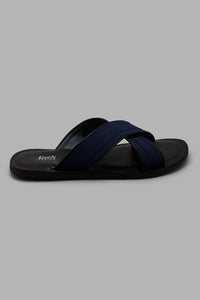 Redtag-Navy-Criss-Cross-Strap-Sandal-Sandals-Men's-