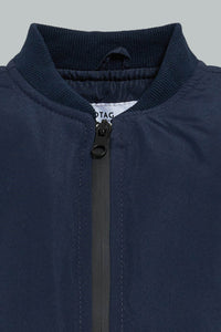 Redtag-Mustard-Bomber-Jacket-With-Zipper-Jackets-Infant-Boys-3 to 24 Months
