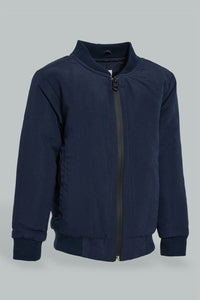 Redtag-Mustard-Bomber-Jacket-With-Zipper-Jackets-Infant-Boys-3 to 24 Months