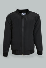 تنزيل الصورة على معرض الصور، Redtag-Black-Bomber-Jacket-With-Zipper-Jackets-Infant-Boys-3 to 24 Months
