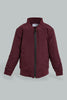 Redtag-Burgundy-Bomber-Jacket-With-Zipper-Jackets-Infant-Boys-3 to 24 Months