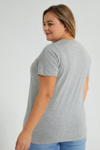 Load image into Gallery viewer, Redtag-Character-T-Shirt-Colour:Grey,-Filter:Plus-Size,-LDP-T-Shirts,-New-In,-New-In-LDP,-Non-Sale,-S22A,-Section:Women,-TBL-Women&#39;s-
